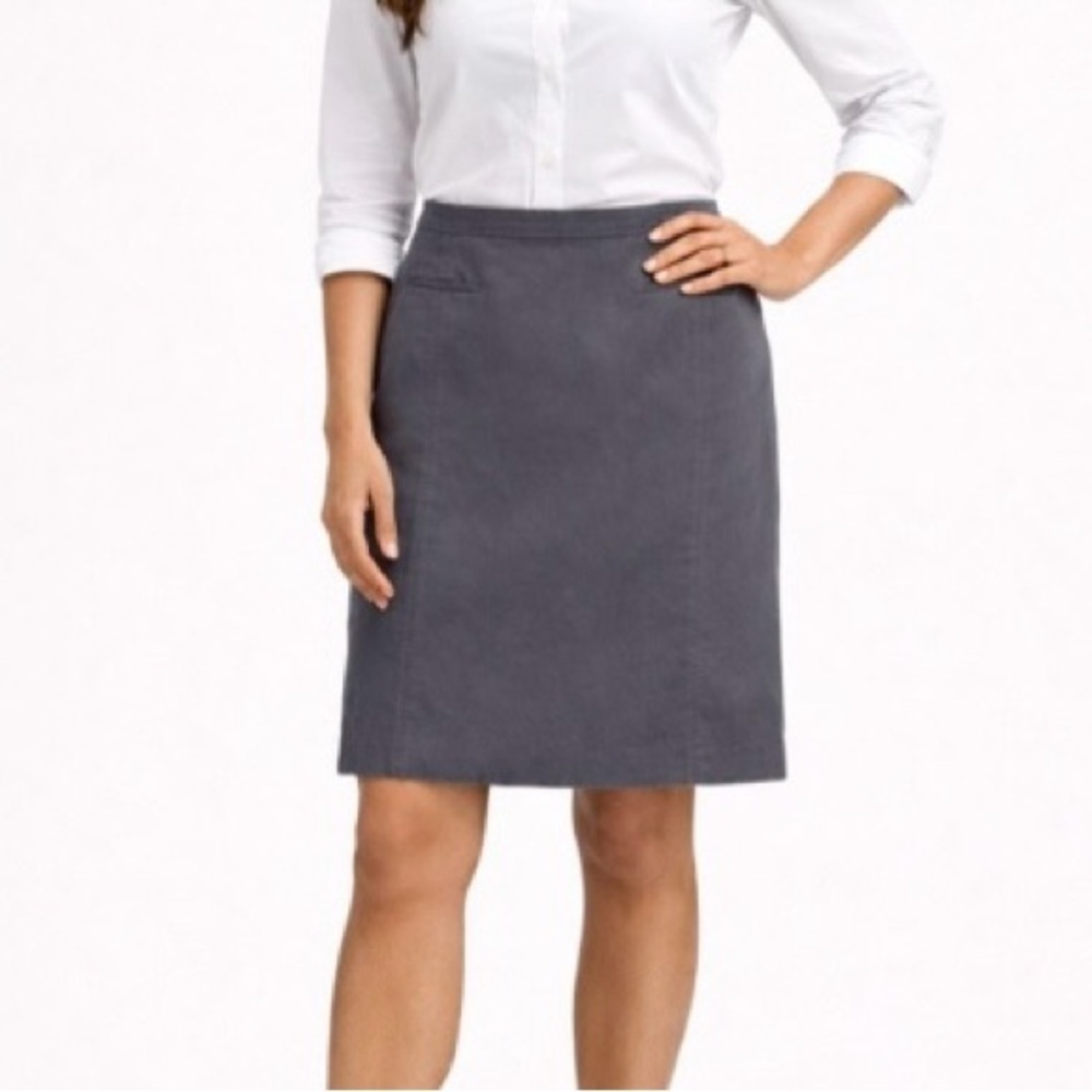 Banana Republic Pencil Skirt | Dark Gray | Back Zip | Tailored | Size 12